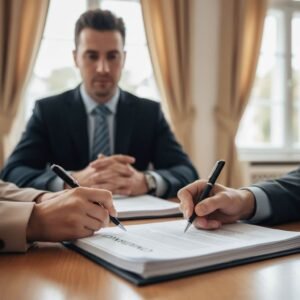 Signing cohabitation agreement with lawyer