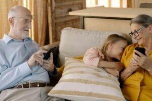 Grandparent spending time with grandchild